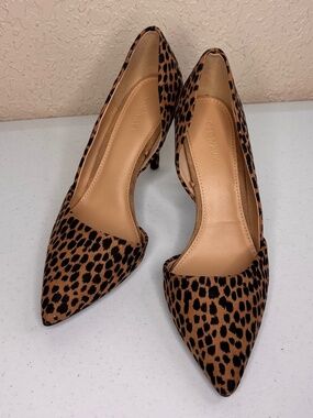 Old Navy Tan Black Animal Print Heels Pumps Women's Size 7
